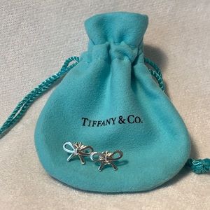 Tiffany Sterling Silver Bow Earrings